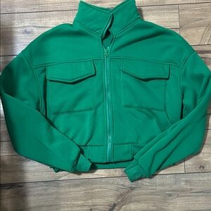 🍀 SHEIN Women’s Vibrant Green Bomber Jacket